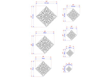 Load image into Gallery viewer, Wooden Carved Medallion with Floral Design, 1pc, Home Wall Embellishments, Furniture Carving, Wood Onlay, Unpainted