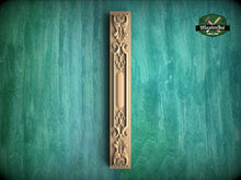 Load image into Gallery viewer, Whispers of Antiquity: A Refined Wooden Pilaster Embellishment, 1 pc, Unfinished, column classic flute ionic, Carved Wood Trim Post Pillars