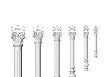 Load image into Gallery viewer, Pilaster - Elegant Corinthian Column, 1pc, Unpainted, decoration for doorways, fireplaces, cabinets