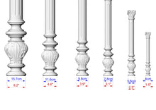 Load image into Gallery viewer, Pilaster - Elegant Corinthian Column, 1pc, Unpainted, decoration for doorways, fireplaces, cabinets