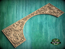 Load image into Gallery viewer, Baroque Elegance: Ornate Wooden Arch Frieze, 1pc, Home Wall Decoration, Furniture Carving, Wood Trim