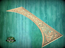 Load image into Gallery viewer, Baroque Elegance: Carved Wooden Lattice Arch, 1pc, Unpainted, Home Wall Embellishments, Furniture Carving, Wood Onlay