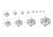 Load image into Gallery viewer, Cherubic Grace: Hand-Carved Wooden Angel, 1pc, Angel with wings, Carved Angel, religion decor, carved decoration of wood, wooden onlay