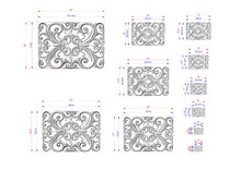 Load image into Gallery viewer, Baroque Elegance: Handcrafted Wooden Panel, Carved Wood Onlay, 1pc, Unpainted, Furniture Carving, Wood Onlay