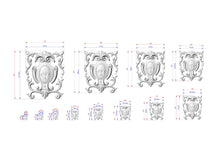 Load image into Gallery viewer, Heraldic Grace: Regal Fleur-de-Lis Wooden Onlay, Unpainted, 1pc, Home Wall Embellishments, Furniture Carving