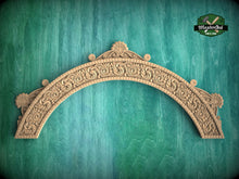 Load image into Gallery viewer, Ornate Elegance: Classical Wooden Archway, 1pc, Unpainted, Home Wall Embellishments, Furniture Carving, Wood Onlay