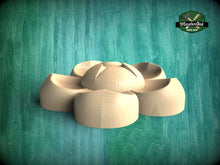 Load image into Gallery viewer, Starlight Symphony: Wooden Carved Rosette, 1 piece, Unpainted, Home Wall Embellishments, Round Wooden Trims, Wood Wall Art Decor