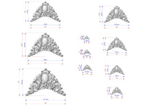 Load image into Gallery viewer, Victorian Flourish: Carved Wooden Archway Keystone, Unpainted, 1pc, Home Wall Embellishments, Furniture Carving, Ornamental Woodwork