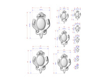 Load image into Gallery viewer, Noble Emblem: Ornate Wooden Cartouche Onlay, Unpainted, 1pc, Home Wall Embellishments, Furniture Carving