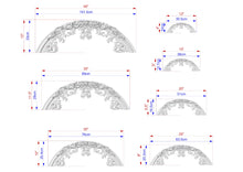 Load image into Gallery viewer, Regal Rhapsody: Carved Wooden Arch Appliqué, 1pc, Unpainted, Home Wall Embellishments, Furniture Carving, Wood Onlay