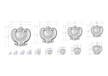 Load image into Gallery viewer, Baroque Splendor: Acanthus & Beadwork Wooden Carved Onlay, Unpainted, 1pc, Home Wall Embellishments, Furniture Carving, Ornamental Woodwork