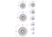 Load image into Gallery viewer, Classic Wooden Ceiling Rosette, Sunburst Carved Design, Elegant Home Feature, 1 pc, Unpainted, Decorative Rosettes