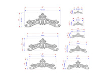 Load image into Gallery viewer, Divine Grace Cross - Wooden carved Onlay, Unpainted, 1pc, Home Wall Embellishments, Furniture Carving, Ornamental Woodwork