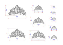 Load image into Gallery viewer, Eternal Faith Carved Onlay with Cross, Unpainted, 1pc, Home Wall Embellishments, Furniture Carving, Ornamental Woodwork