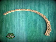 Load image into Gallery viewer, Blossoming Arch: Floral Wood Carving, 1pc, Unpainted, Home Wall Embellishments, Furniture Carving, Wood Onlay