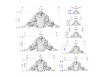 Load image into Gallery viewer, Regal Acanthus Leaf Wood Onlay, Heraldic Shield for Stately Decor, 1 pc, Unpainted, decorative wood trim