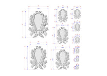 Load image into Gallery viewer, Wooden Medallion Onlay, Rustic Oak and Acorn Design, Wood Onlay with Acorn Motif, 1 pc, Unpainted, Home Wall Embellishments, wooden trims