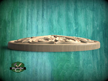 Load image into Gallery viewer, Cross My Heart: Ornate Fleur-de-Lis Wooden Rosette, 1 pc, Unpainted, Decorative Rosettes, Home Wall Embellishments, Round Wooden Onlays