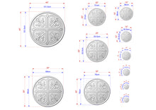 Load image into Gallery viewer, Cross My Heart: Ornate Fleur-de-Lis Wooden Rosette, 1 pc, Unpainted, Decorative Rosettes, Home Wall Embellishments, Round Wooden Onlays