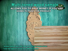 Load image into Gallery viewer, Victorian Style Wooden Onlay with Central Medallion, 1pc, Unfinished, Home Wall Embellishments, Furniture Wood Onlay