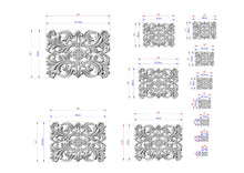 Load image into Gallery viewer, Renaissance Reverie: Exquisite Rectangular Wood Onlay, Wooden Panel, 1pc, Unpainted, Furniture Carving, Architectural Woodwork