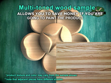 Load image into Gallery viewer, Starlight Symphony: Wooden Carved Rosette, 1 piece, Unpainted, Home Wall Embellishments, Round Wooden Trims, Wood Wall Art Decor