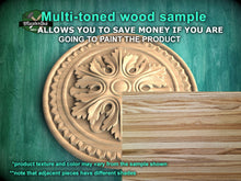 Load image into Gallery viewer, Renaissance Rosette: Carved Wooden Emblem, 1 pc, Unpainted, Decorative Rosettes