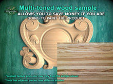 Load image into Gallery viewer, Elegant Carved Onlay, Central Wooden Cartouche for Luxury Decor, 1 pc, Unpainted, Home Wall Embellishments, wooden trims