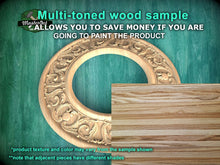 Load image into Gallery viewer, Elegant Wooden Carved Circular Frame - Chandelier Ceiling Mount, 1 pc, Unpainted, ceiling carved rosettes
