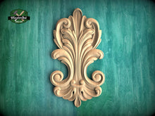 Load image into Gallery viewer, Swirling Elegance: Symphonic Wooden Onlay, 1 pc, Unpainted, Home Wall Embellishments, wooden trims, wood wall art decor