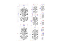 Load image into Gallery viewer, Swirling Elegance: Symphonic Wooden Onlay, 1 pc, Unpainted, Home Wall Embellishments, wooden trims, wood wall art decor