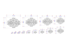 Load image into Gallery viewer, Elegant Floral Symphony Carved Wood Onlay, Natural Wood Pattern, 1 pc, Unpainted, Home Wall Embellishments, wooden trims