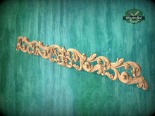 Load image into Gallery viewer, Traditional Acanthus Scroll Wood Onlay, Sophisticated Furniture Applique, Eco-Friendly Decor, 1pc, Unfinished, Home Wall Embellishments