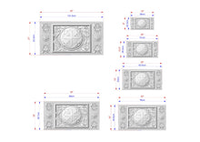 Load image into Gallery viewer, Sacred Cross Carved Wooden Church Panel, Ecclesiastical Motif Artisan Wood Carving, Carved Wood Onlay, 1pc, Unpainted, Furniture Carving