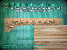 Load image into Gallery viewer, Elegant Handcrafted Wooden Range Hood Pediment, Vineyard-Inspired Kitchen Decor, 1pc, Unpainted, Home Wall Decoration, Furniture Carving