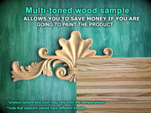 Load image into Gallery viewer, Versatile Acanthus Leaf Wood Onlay, Classic Carved Decor, Unpainted, 1pc, Home Wall Embellishments, Furniture Carving, Ornamental Woodwork