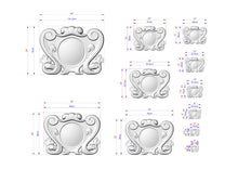 Load image into Gallery viewer, Elegant Carved Onlay, Central Wooden Cartouche for Luxury Decor, 1 pc, Unpainted, Home Wall Embellishments, wooden trims