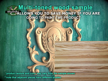 Load image into Gallery viewer, Heraldic Grace: Regal Fleur-de-Lis Wooden Onlay, Unpainted, 1pc, Home Wall Embellishments, Furniture Carving