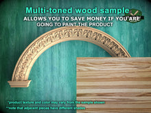Load image into Gallery viewer, Floral Elegance Carved Arch, 1pc, Unpainted, Home Wall Embellishments, Furniture Carving, Wood Onlay