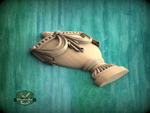 Load image into Gallery viewer, Classic Carved Urn Wood Applique - Elegant Vase Onlay, 1 pc, Unpainted, Home Wall Embellishments, Furniture Carving, Wood Onlays