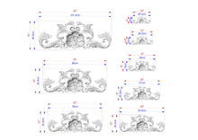 Load image into Gallery viewer, Acanthus Elegance Wood Onlay, Timeless Floral Wood Carving, Unpainted, 1pc, Home Wall Embellishments, Furniture Carving, Ornamental Woodwork