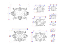 Load image into Gallery viewer, Exclusive Handcrafted Lattice Panel, Carved Wood Onlay, 1pc, Unpainted, Furniture Carving, Wood Onlay