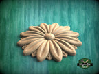 Carved Wooden Round Rosette - Perfect for Interior Design Projects, 1 pc, Unpainted, Home Wall Decor, Wooden Trim, Wood Wall Art Decor