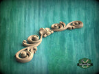 Large Floral Wood Applique – Ornate Carved Decoration for Furniture
