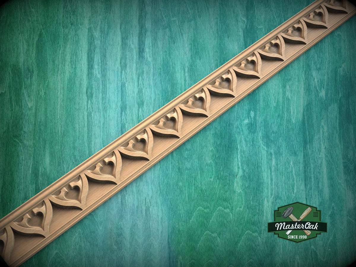 Gothic Wooden Molding – Elegant Carved Trim for Cabinets and Vintage Home Decor