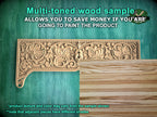 Victorian Scrollwork Wooden Panel for Antique-Inspired Decor, 1pc, Unfinished, Home Wall Embellishments, Furniture Carving, Wood Onlay