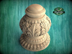 Acanthus Wooden Newel Finial – Decorative Post Topper for Stairs or Bed Posts