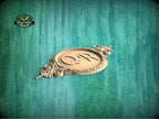 Personalized Medallion Wood Onlay - Classic Central Applique Decor, 1 pc, Unpainted, Home Wall Embellishments, wood wall art decor