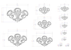 a drawing of a design for a wall decoration