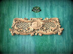 Personalized Carved Wooden Lattice Panel, Classical Design Element, Carved Wood Onlay, 1pc, Unpainted, Furniture Carving, Wood Onlay